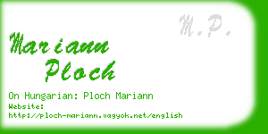 mariann ploch business card